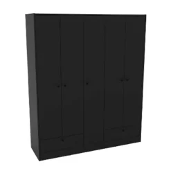 Denmark 5 Door 2 Drawer Wardrobe - Polifurniture -Baxton Studio Store GUEST 35e6d1f0 66d7 42c2 b2f7 b63d6038bc25