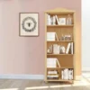 RealRooms Chester 5 Shelf Open Bookcase, Stained Brown