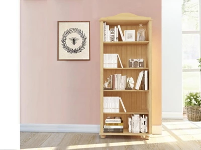 RealRooms Chester 5 Shelf Open Bookcase, Stained Brown 1 RealRooms Chester 5 Shelf Open Bookcase, Stained Brown
