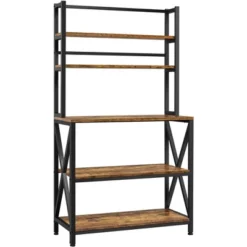 Yaheetech 5-Tier Kitchen Baker's Rack Utility Storage Shelf With 5 Shelves & Adjustable Feet -Baxton Studio Store GUEST 36260c66 99bb 44e4 9fee ce71482049f4