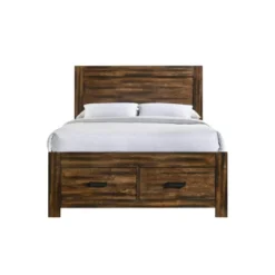 Wren Platform Storage Bed Chestnut - Picket House Furnishings -Baxton Studio Store GUEST 365676ee 18a3 47cf a395 ce8236587c69
