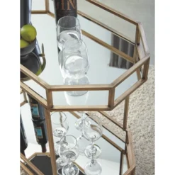 Daymont Bar Cart Gold Finish - Signature Design By Ashley -Baxton Studio Store GUEST 36db2835 6069 4999 a5bb 28463dbeb300