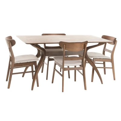 5pc 60" Idalia Mid-Century Modern Dining Set - Christopher Knight Home 5 5pc 60" Idalia Mid-Century Modern Dining Set - Christopher Knight Home - Image 5