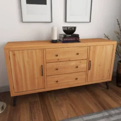 Modern Wood Sideboard Buffet Light Brown - Olivia & May -Baxton Studio Store GUEST 3719d9b4 97eb 4994 9854 b2dc6c54e944