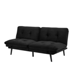 Finley Convertible Futon Sofa Bed Black - Serta -Baxton Studio Store GUEST 38121e83 dc94 4283 b7b0 041ee87cf536