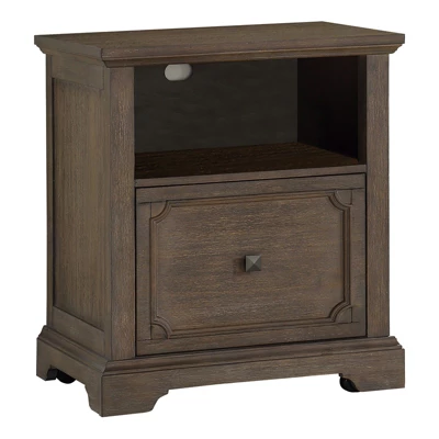 Toulon Wood Lateral File Cabinet With Casters In Dark Oak - Lexicon 2 Toulon Wood Lateral File Cabinet With Casters In Dark Oak - Lexicon - Image 2