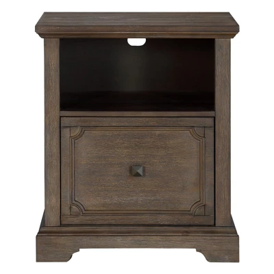 Toulon Wood Lateral File Cabinet With Casters In Dark Oak - Lexicon 1 Toulon Wood Lateral File Cabinet With Casters In Dark Oak - Lexicon