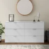 Delmar Wood 6 Drawer Dresser Matte White - Hillsdale Furniture
