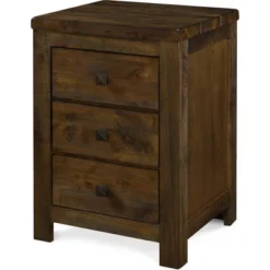 Stratford 3 Drawer Nightstand Rustic Brown - Finch -Baxton Studio Store GUEST 3a90c839 65df 4d9b ace6 c66f245c4268