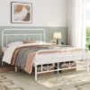 Yaheetech Queen Size Vintage Metal Bed Frame With Headboard, White