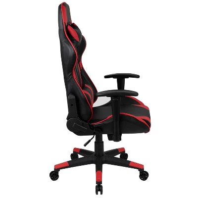 BlackArc Bravo Red Gaming Desk & Chair Set: High Back Gaming Chair With Lumbar Support & Adjustable Arms; Desk With Cupholder/Headphone Hook 3 BlackArc Bravo Red Gaming Desk & Chair Set: High Back Gaming Chair With Lumbar Support & Adjustable Arms; Desk With Cupholder/Headphone Hook - Image 3