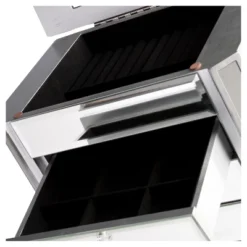 Melanie 7 Drawer Glam Jewelry Armoire Mirrored/Brushed - Aiden Lane -Baxton Studio Store GUEST 3b8096d4 4555 4f4d b0b0 1d44f0f2e14e