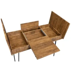 Sheeran Storage Writing Desk With Hairpin Legs Rustic Amber - Coaster -Baxton Studio Store GUEST 3d44dd45 6564 4421 a13f f5608bec9286