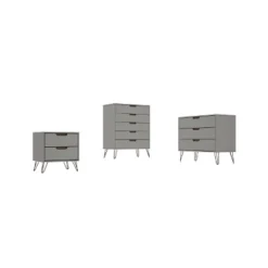 3pc Rockefeller Dresser And Nightstand Set - Manhattan Comfort -Baxton Studio Store GUEST 3dad55bc 580c 47da be32 f14eb657d4d1