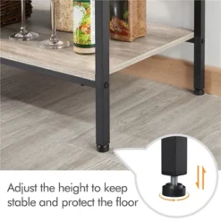 Yaheetech 4-tier 64" H Kitchen Baker's Rack With Power Outlet, Gray -Baxton Studio Store GUEST 3dbb6d1c 6ea9 4380 a53c 92dd8c0f629b