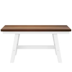 Farmhouse 6-Piece Wood Dining Table Set With Long Bench And 4 Dining Chairs-ModernLuxe 22 Farmhouse 6-Piece Wood Dining Table Set With Long Bench And 4 Dining Chairs-ModernLuxe -Baxton Studio Store GUEST 3f0869b9 6c03 4472 a440 79384fd7a91e