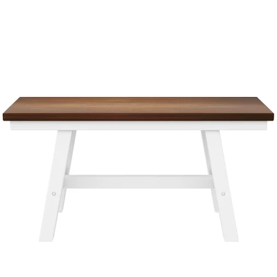 Farmhouse 6-Piece Wood Dining Table Set With Long Bench And 4 Dining Chairs-ModernLuxe 10 Farmhouse 6-Piece Wood Dining Table Set With Long Bench And 4 Dining Chairs-ModernLuxe - Image 10