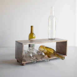 Natural Wood Wine Bottle Holder - Foreside Home & Garden -Baxton Studio Store GUEST 3f202275 5cb0 4116 9bc5 a3eaff2f3db2