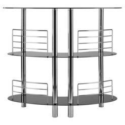 Martini Entertainment Bar Black/Metal - Winsome