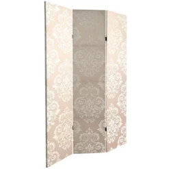 6" Double Sided Baroque Wallpaper Canvas Room Divider Gold - Oriental Furniture -Baxton Studio Store GUEST 3fa0edbc 00e6 4574 b146 d6c871309f8e