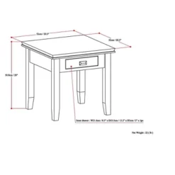 Stratford Solid Wood End Table - Wyndenhall -Baxton Studio Store GUEST 3fabf8b7 b78f 4221 ae85 440a8a5db533