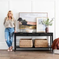 East Bluff Woven Drawer Console Table - Threshold™ Designed With Studio McGee -Baxton Studio Store GUEST 3fbfc6cc 1762 479f 85f6 5816e3ff493f