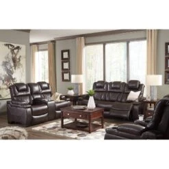 Warnerton Power Recliner Loveseat With Console And Adjustable Headrest Chocolate - Signature Design By Ashley -Baxton Studio Store GUEST 40b26448 c4f7 4335 90e8 0436fd1e31aa