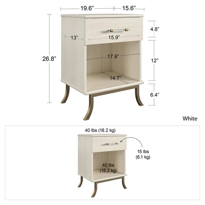 Little Seeds Monarch Hill Clementine Nightstand, White 6 Little Seeds Monarch Hill Clementine Nightstand, White - Image 6