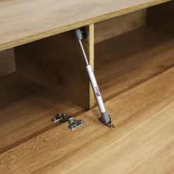 Sunnydaze Decor Sunnydaze Indoor Industrial-Style Sideboard Buffet Table - MDP With Powder-Coated Steel Frame - Brown -Baxton Studio Store GUEST 4138a3f1 370b 4d0a ad1f d9920a6a75b2