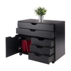 Halifax 3 Section Mobile Storage Cabinet - Winsome -Baxton Studio Store GUEST 41cfd9f6 a646 4ea7 9545 050117041ade