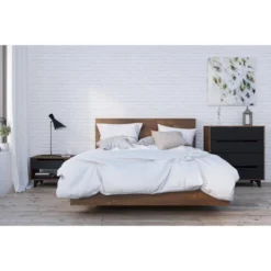 4pc Barista Bedroom Set Truffle/Black - Nexera -Baxton Studio Store GUEST 41f19252 50c4 44ea b0d4 9e37bbbf43a7
