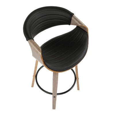 Set Of 2 Symphony Upholstered Counter Height Barstools - Lumisource 6 Set Of 2 Symphony Upholstered Counter Height Barstools - Lumisource - Image 6