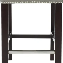 Thompson 23.9" Counter Stool W/ Silver Nail Heads - Safavieh -Baxton Studio Store GUEST 424de3d9 c391 4375 80b5 e69e3f819257