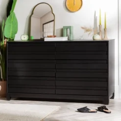 Ilya Solid Wood Modern Panel Front 6 Drawer Dresser - Saracina Home -Baxton Studio Store GUEST 4253131c c54b 4d02 a982 7437557ea53a