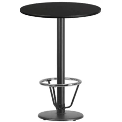 Emma And Oliver 30" Round Laminate Bar Table With 18" Round Foot Ring Base -Baxton Studio Store GUEST 42bb4cf5 fa1e 436c b362 ccd78b10f13e