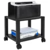 Mount-It! Under Desk Printer Stand With Wheels | Height Adjustable With 4 Swivel Wheels, Cable Management, Low Rolling, Mobile Printer Cart | 2 Tier