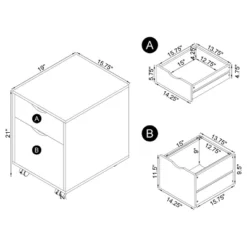 Noorvik 7 Drawer Writing Desk Set With 2 File Cabinets Dark Oak - Coaster -Baxton Studio Store GUEST 4563ab22 a03a 4ddd b2e7 4050ab36fdbc