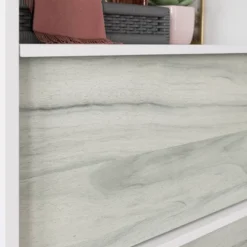 Boulevard Café 3 Drawer Chest Mixed Material White/Haze Acacia - Sauder -Baxton Studio Store GUEST 4627ec4d 3956 4880 ab62 fa8e688d3028