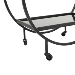 Contemporary Metal Round Bar Cart - Olivia & May -Baxton Studio Store GUEST 4684c0f7 7c75 4082 99c7 8208ec697236