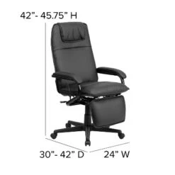 Emma And Oliver High Back Black LeatherSoft Executive Reclining Ergonomic Office Chair With Arms -Baxton Studio Store GUEST 47156e3f ccef 4f31 b8a0 5fd5f3e699c1
