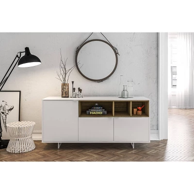 Honolulu TV Stand For TVs Up To 60" White/Walnut - Polifurniture 4 Honolulu TV Stand For TVs Up To 60" White/Walnut - Polifurniture - Image 4