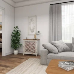 Natural Wood Cabinet With Trellis Doors Light Brown - Olivia & May -Baxton Studio Store GUEST 48067493 326c 4fe4 8249 4847fc3e3c42