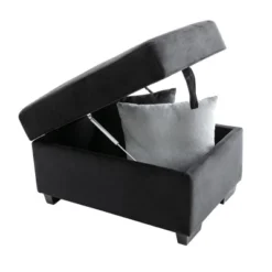 L-Shape Sleeper Sectional Sofa, Sofa Bed With Storage Ottoman & USB Charge-ModernLuxe -Baxton Studio Store GUEST 489959a7 2eba 4d3f 93a0 ea2af97ff8bb