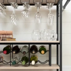Munich Bar Cart With Wine Rack - South Shore -Baxton Studio Store GUEST 4964fc7b f8d0 4691 95a9 d4a3b28272b1