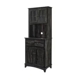Microwave Storage Stand With Double Door Charcoal - Home Source -Baxton Studio Store GUEST 4a434ff5 d972 4c95 9861 4314b930cd0c