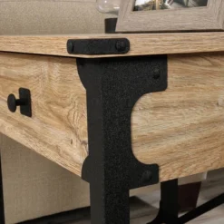 Steel River Side Table Distressed Brown - Sauder -Baxton Studio Store GUEST 4ad173e2 acc6 46b4 8fba 01c558f5fc28