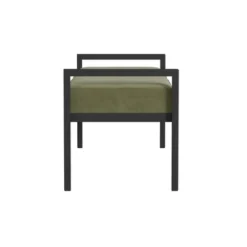 Modern Metal Bench Light Sage Green Velvet - HomePop -Baxton Studio Store GUEST 4bb39395 ec58 4d04 9b0c cded3174bf82