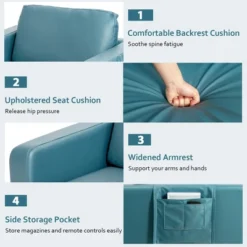 Costway Set Of 2 Leathaire Fabric Accent Armchair Single Sofa W/Side Storage Pocket 16 Costway Set Of 2 Leathaire Fabric Accent Armchair Single Sofa W/Side Storage Pocket -Baxton Studio Store GUEST 4bcb3d68 983e 4b70 9ca5 2a1526061645