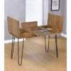 Sheeran Storage Writing Desk With Hairpin Legs Rustic Amber - Coaster
