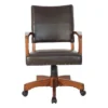 Deluxe Wood Bankers Chair Faux Leather - OSP Home Furnishings